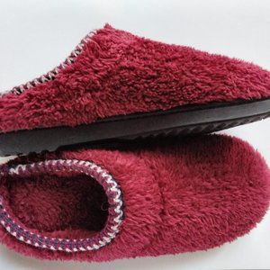 Dearfoams Merlot women's slippers Medium 7 8 burgundy